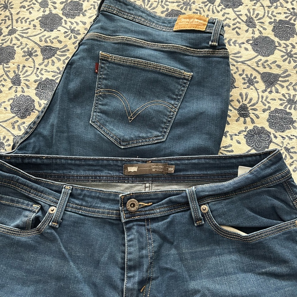 Levi's Dark Blue Straight Jeans